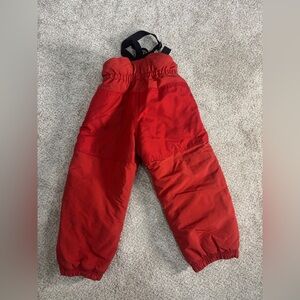duex par deux red toddler snow bib overalls snow pants size 3